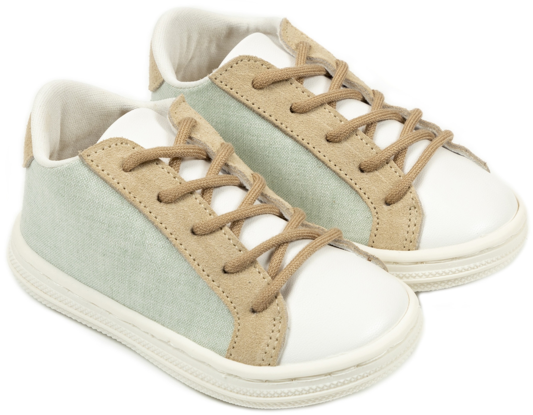 Babywalker τρίχρωμο sneaker Μέντα - Βαπτιστικά παπούτσια για αγόρι