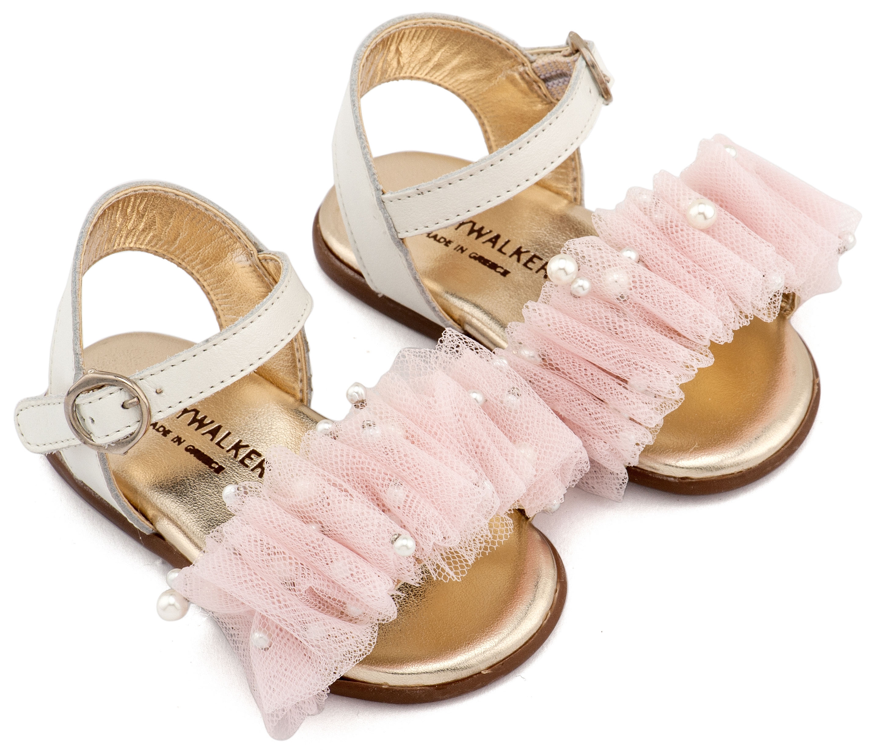 Βabywalker Πεδιλάκι Εκρού Ροζ Βabywalker Πεδιλάκι Εκρού Ροζ