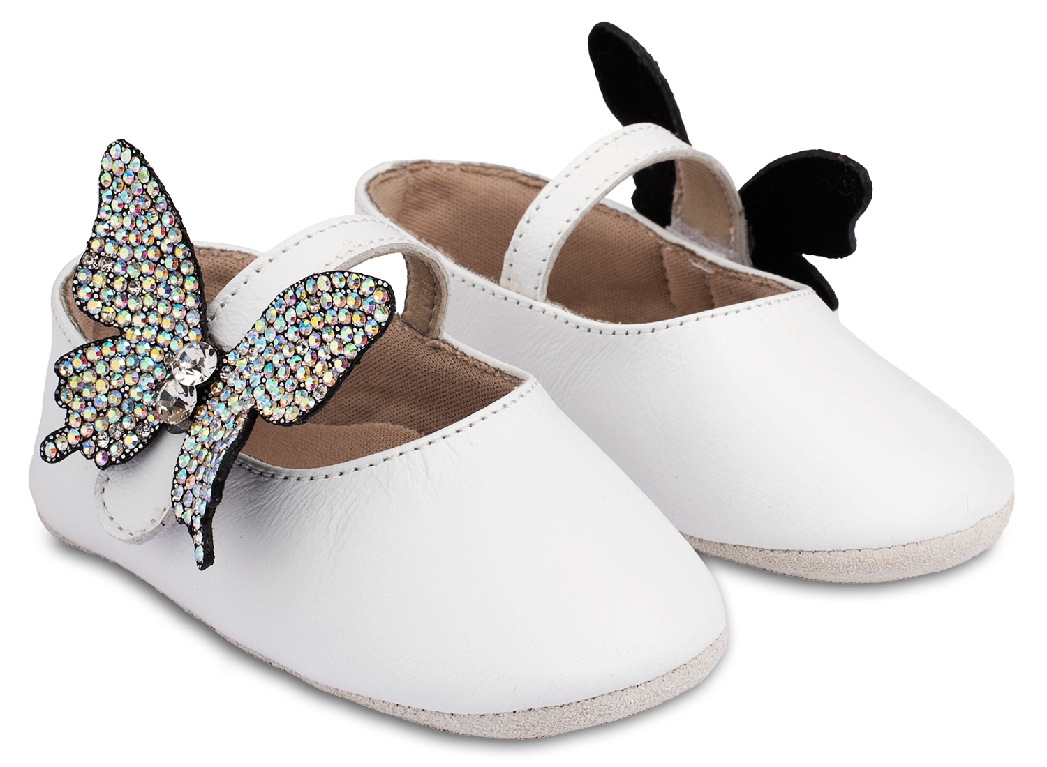 Babywalker αγκαλιάς Πεταλούδα Λευκό - Βαπτιστικά παπούτσια για κορίτσι