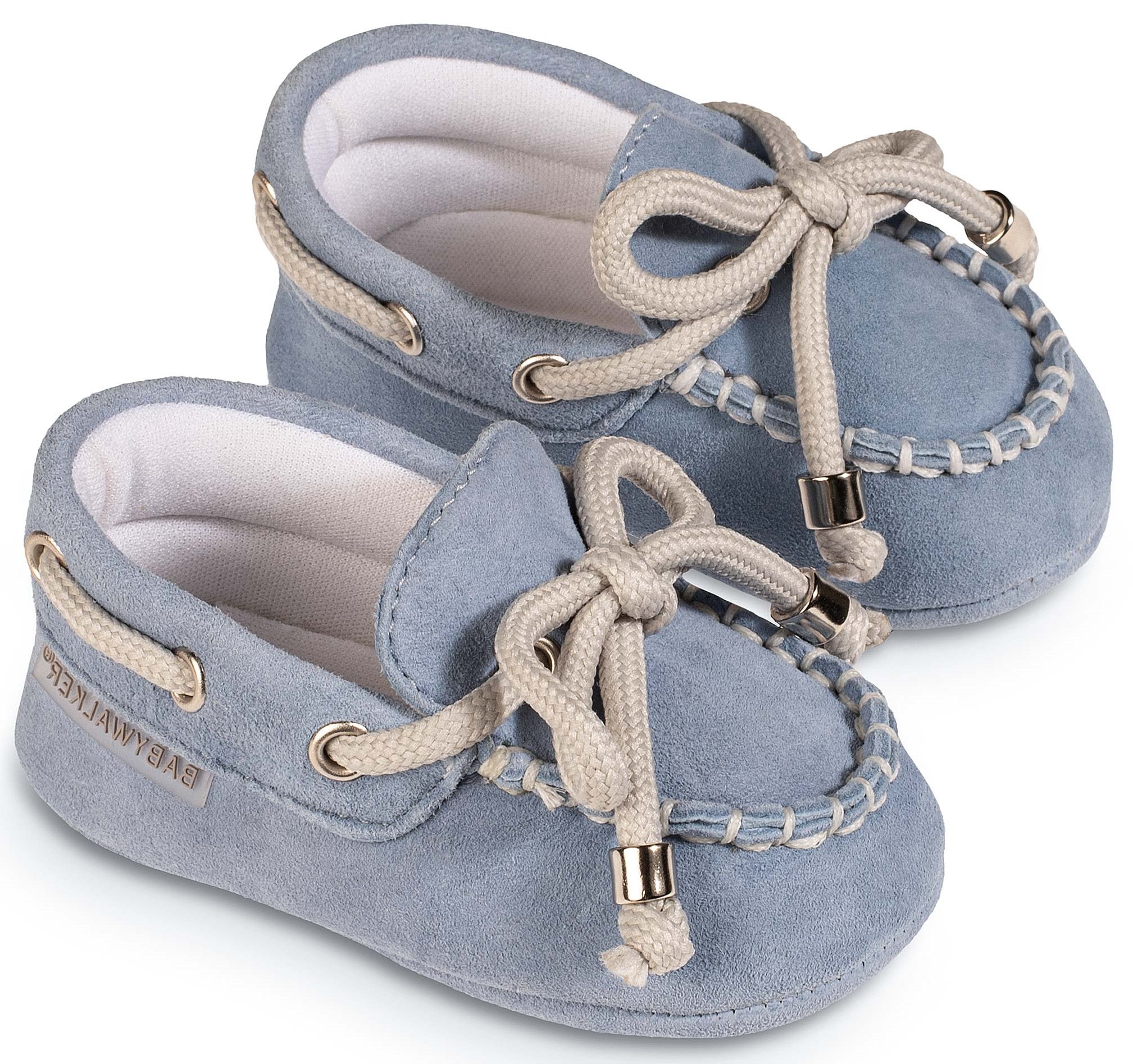 Babywalker Αγκαλιάς Loafer Σιέλ - Βαπτιστικά παπούτσια για αγόρι