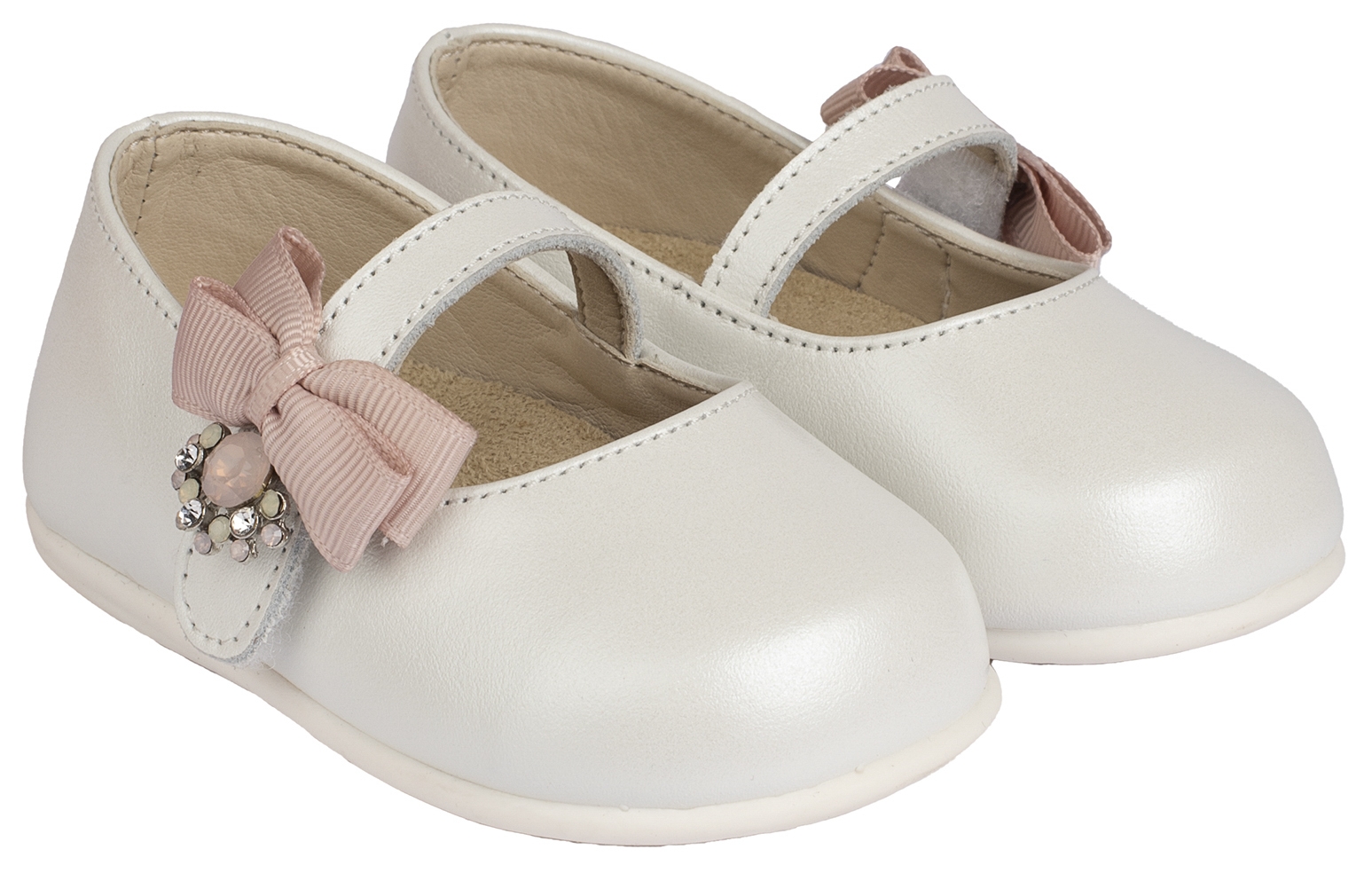 Babywalker γοβάκι με σάπιο μήλο φιογκάκι - Βαπτιστικά παπούτσια για κορίτσι
