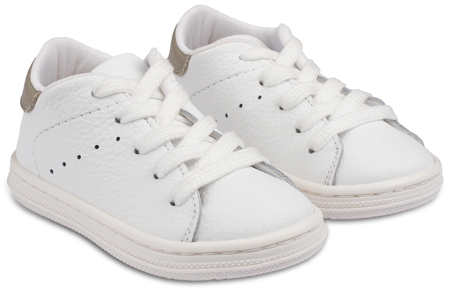 Babywalker Sneaker Λευκό γκρι - Βαπτιστικά παπούτσια για αγόρι
