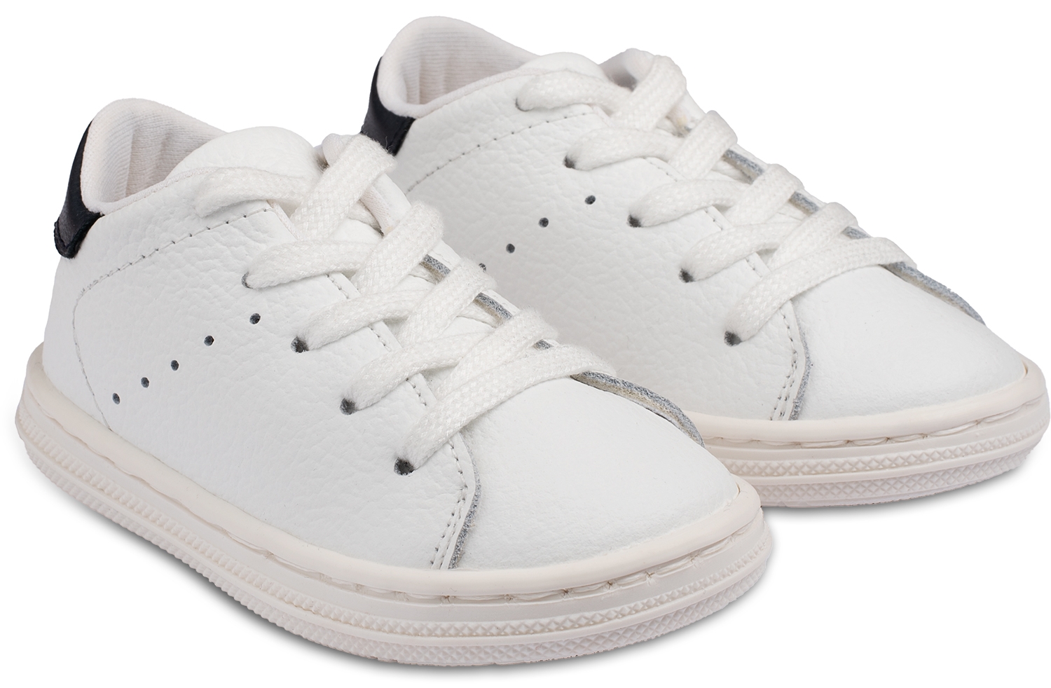 Babywalker Sneaker Λευκό μπλε - Βαπτιστικά παπούτσια για αγόρι