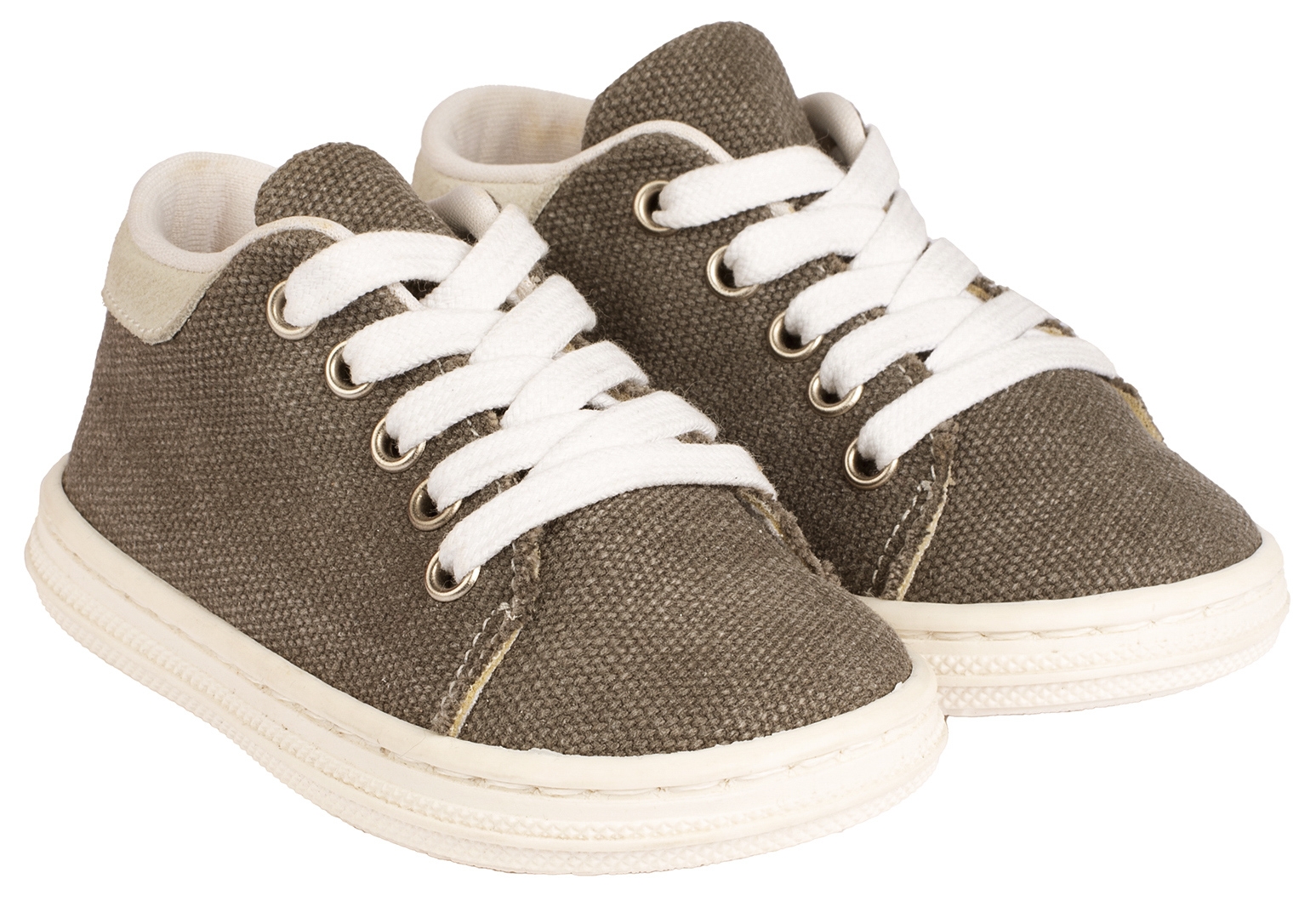 Babywalker Sneaker Canvas Γκρι - Βαπτιστικά παπούτσια για αγόρι