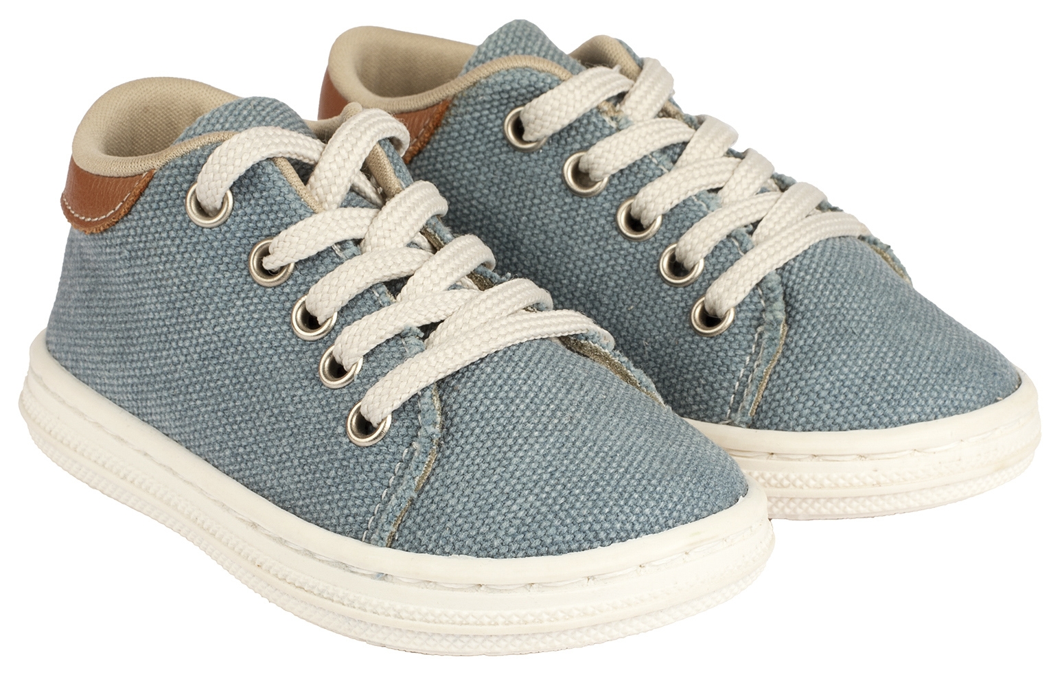 Babywalker Sneaker Canvas Σιέλ - Βαπτιστικά παπούτσια για αγόρι