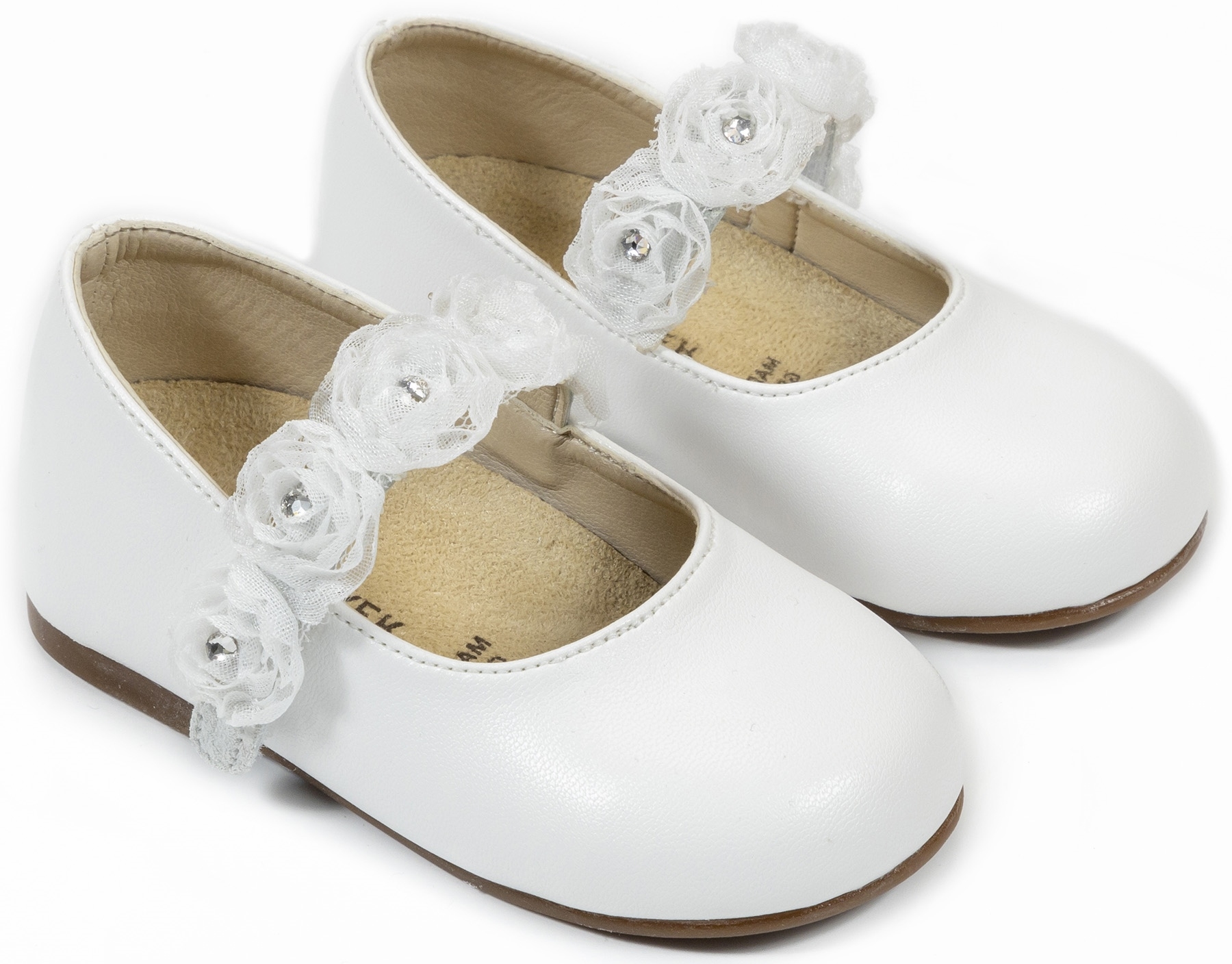 βαπτιστικό παπούτσι για κορίτσι παιδικό λευκό άσπρο : 1