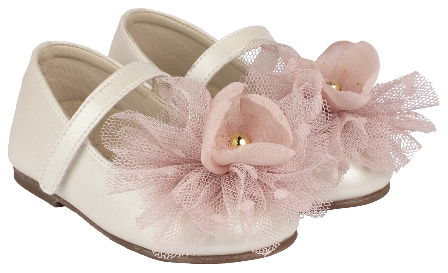 Babywalker Flower Pink - Βαπτιστικά παπούτσια για κορίτσι