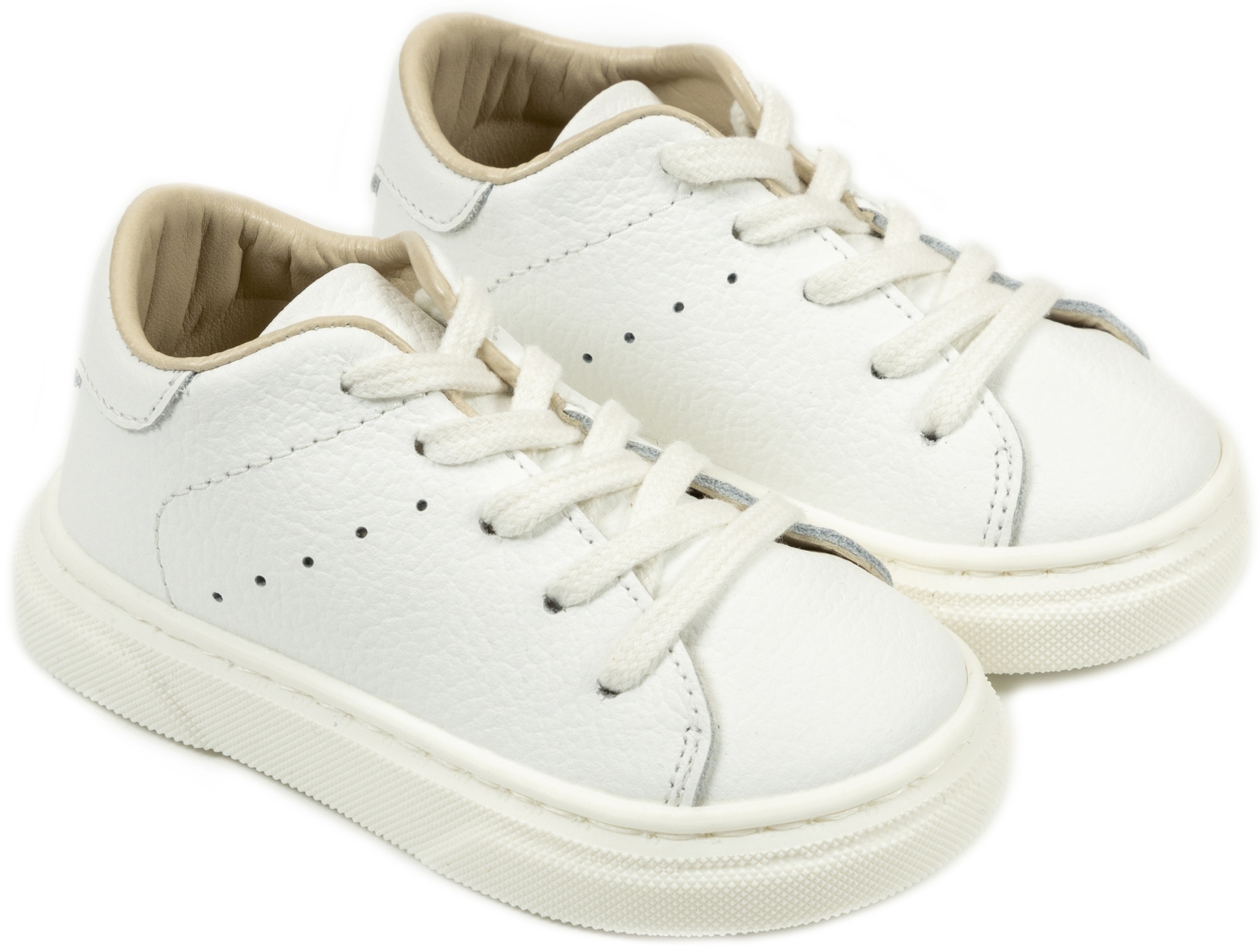 Babywalker Δετό Δερμάτινο Λευκό - Βαπτιστικά παπούτσια για αγόρι