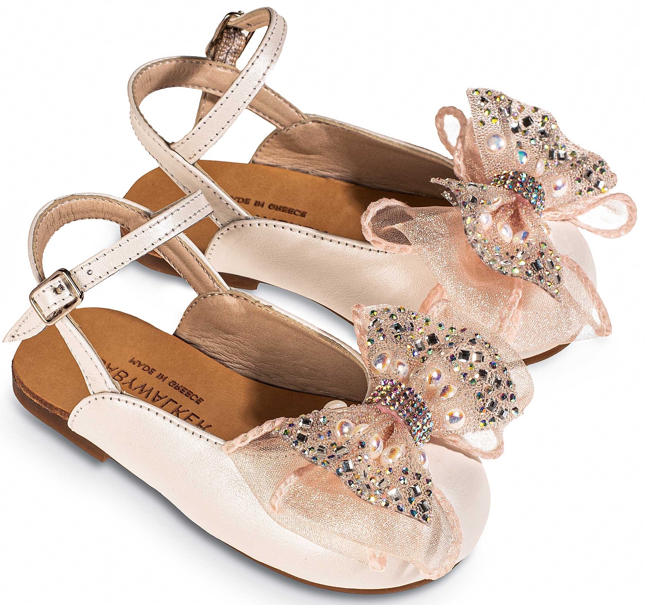 Babywalker σαμπό πεταλούδα ροζ - Βαπτιστικά παπούτσια για κορίτσι