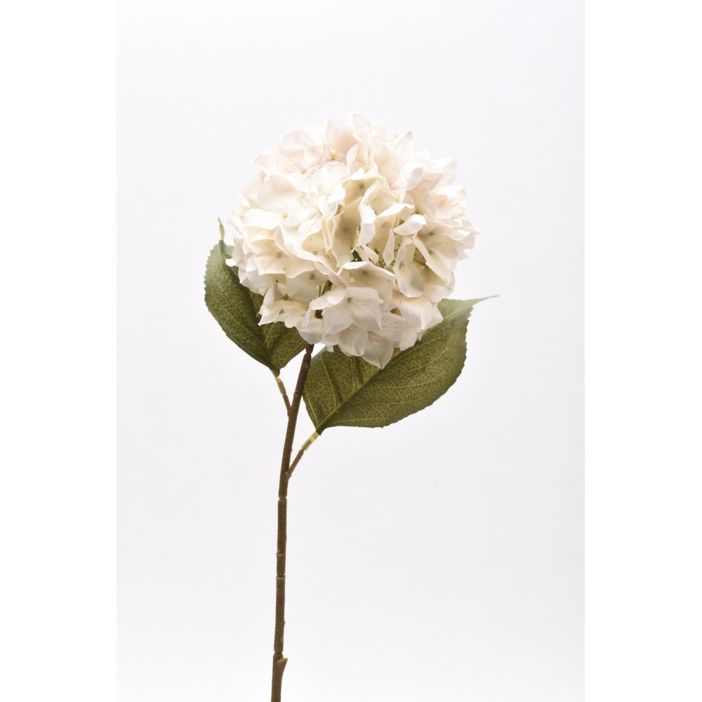 κλαδί ορτανσίας υφασμάτινο διακοσμητικό λουλούδι λευκό : 1
