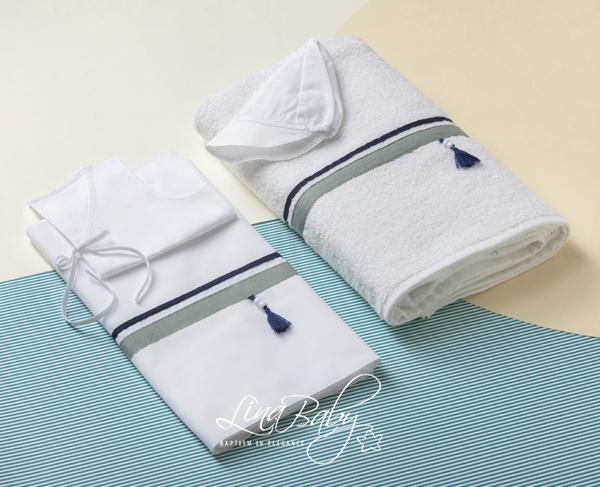 Κομπολόι - Βαπτιστικά λαδόπανα για αγόρι