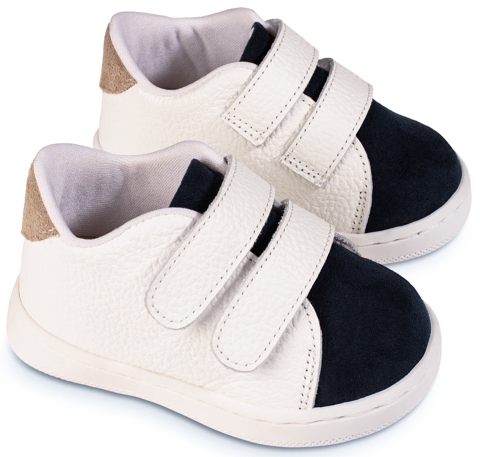 Babywalker Μπλε-Λευκό Σκρατς - Βαπτιστικά παπούτσια για αγόρι
