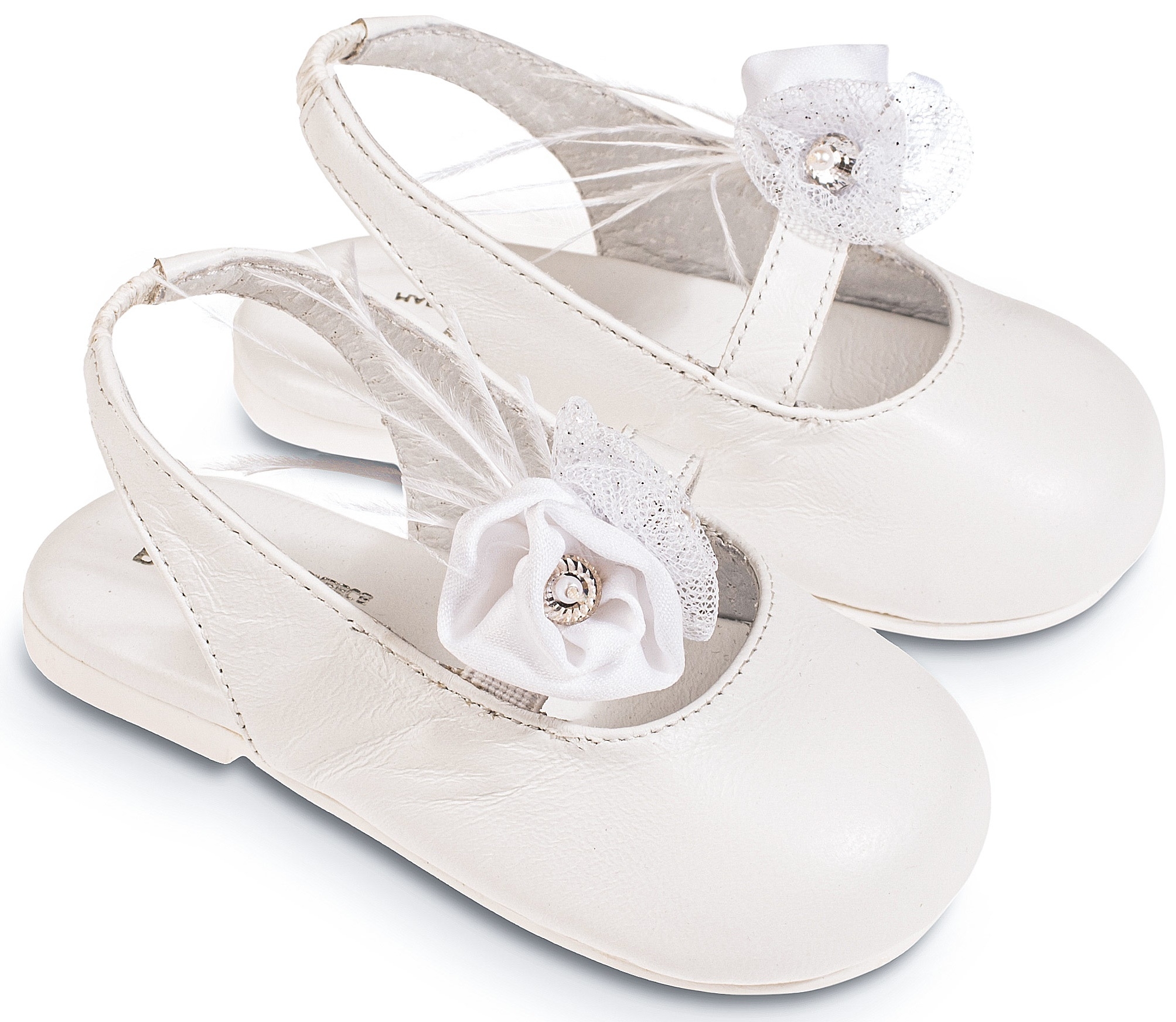 Σαμπό  white - Βαπτιστικά παπούτσια για κορίτσι