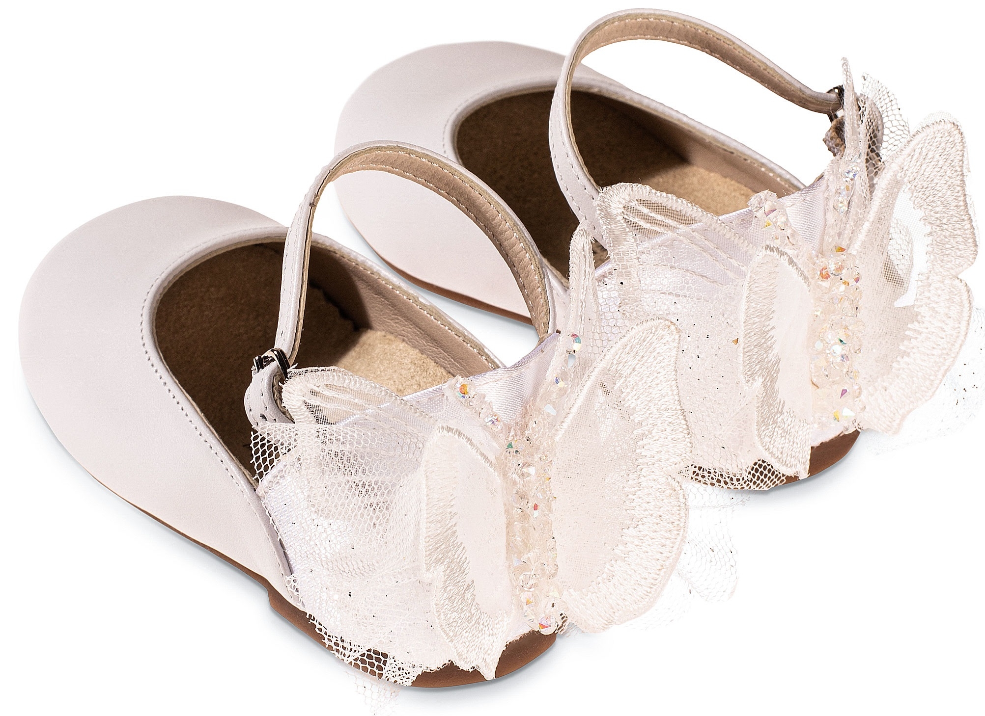 Γοβάκι Πεταλούδα Λευκό  - Βαπτιστικά παπούτσια για κορίτσι