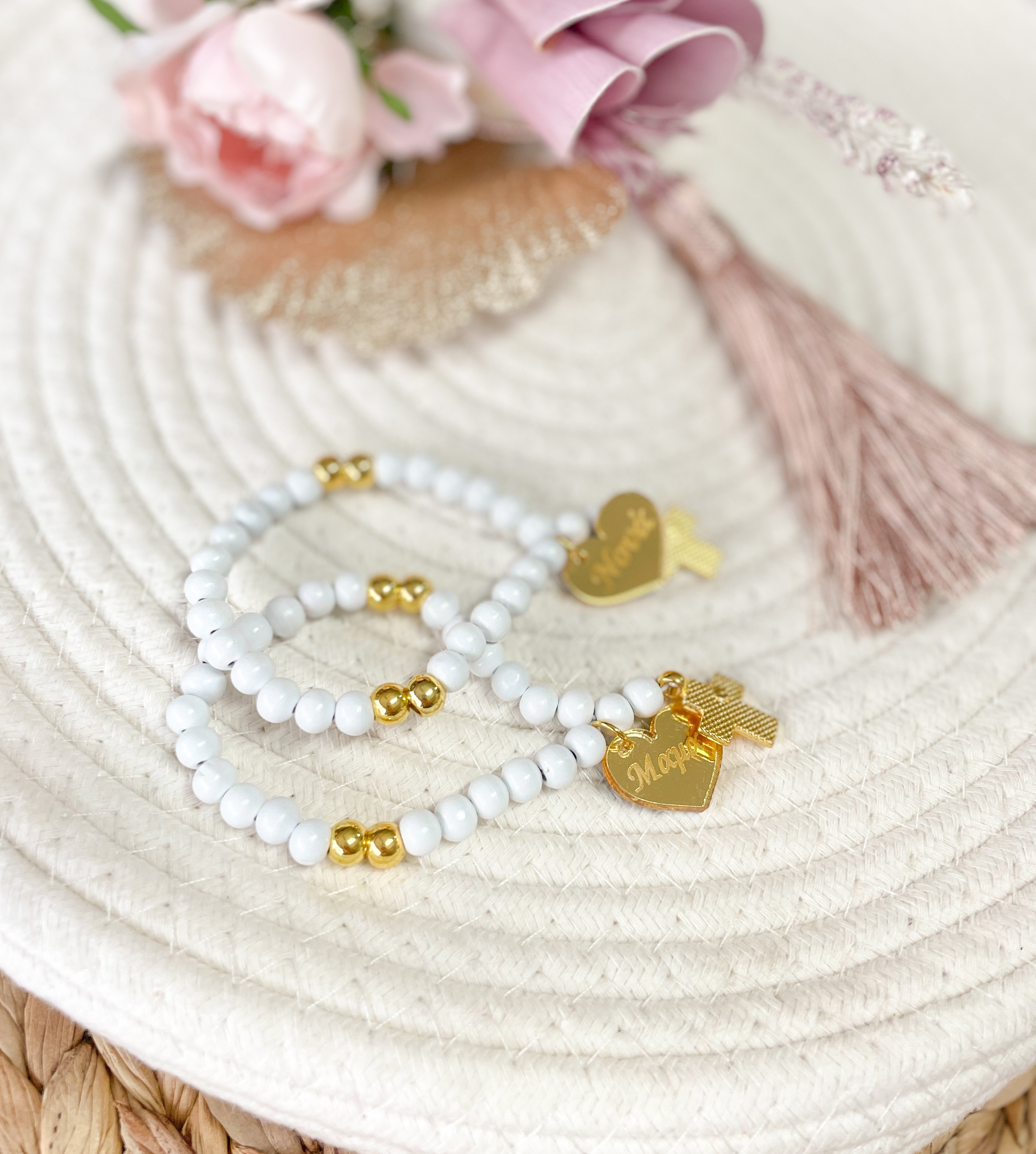 Μαρτυρικά Μαμάς Νονάς Λευκό χρυσό