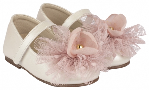 Babywalker Flower Pink - Βαπτιστικά παπούτσια για κορίτσι