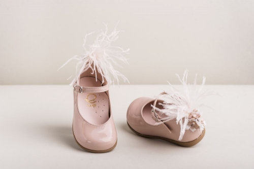 Περπατήματος Ροζ Λουστρίν - Βαπτιστικά παπούτσια για κορίτσι