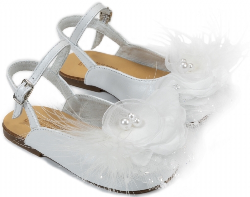 Babywalker πέδιλο Σαμπό White - Βαπτιστικά παπούτσια για κορίτσι