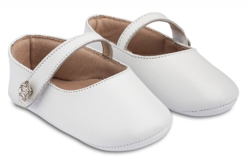 Babywalker Αγκαλιάς Simple Λευκό - Βαπτιστικά παπούτσια για κορίτσι