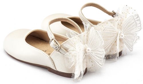 Γοβάκι πεταλούδα εκρού