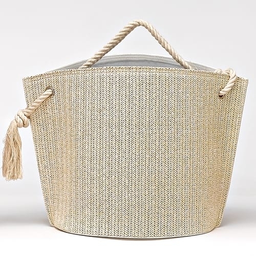 Τσάντα ψάθινη με χερούλια