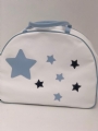 Τσάντα Αστεράκια Λευκή-Σιέλ : 2