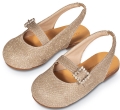 babywalker βαπτιστικά παπούτσια για κορίτσι χρυσό γυαλιστερό γλίτερ : 3