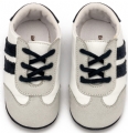 Τρίχρωμο Δετό Δερμάτινο Sneakers σε Λευκό Γκρι Μπλε Χρώμα : 2