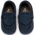 Δερμάτινο Loafer με Ετικέτα Κροσάκια και Logo σε Εκρού Χρώμα mi1128 : 2