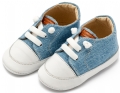 Δερμάτινο Sneakers από Ύφασμα και Δέρμα με Ελαστικό Κλείσιμο σε Σιέλ Χρώμα. mi1131 : 3