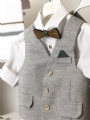 βαπτιστικά ρούχα για αγόρι μέντα γκρι : 5