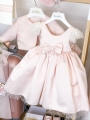 φόρεμα bambolino aimiliana ροζ με πουά και ζακετάκι : 2