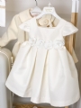 βαπτιστικό φόρεμα για κορίτσι με παλτό εκρού ιβουάρ μανίκι : 2