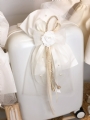 βαλίτσα βαπτιστικό σετ για κορίτσι ιβουαρ off white  εκρού με τούλι και λουλούδια : 5