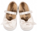 βαπτιστικά παπούτσια για κορίτσι λευκό babywalker φιογκάκι : 2