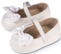 βαπτιστικά παπούτσια για κορίτσι λευκό babywalker φιογκάκι : 3
