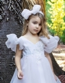 βαπτιστικά ρούχα για κορίτσι babybloom λευκό απλό μανίκια : 2