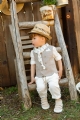 βαπτιστικά ρούχα για αγόρι μπεζ λευκό boho κουστούμι χαλαρό μοντέρνο γιλέκο παντελόνι σαλβάρι βράκα  : 2