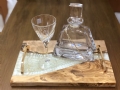 σετ γάμου ποτήρι καράφα δίσκος χρυσό υγρό γυαλί ξύλο κρύσταλλο καράφα ποτήρι δίσκος χρυσό χερούλι : 2