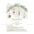 χριστουγεννιάτικα προσκλητήρια διαφανες μπάλες γυάλινες μέντα καφέ δέντρο κλαδί : 2