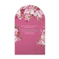 προσκλητήριο βάπτισης για κορίτσι φλοράλ floral μονόγραμμα κορίτσι ροζ φουξ ματζέντα magenta λουλούδια : 4