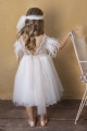 βαπτιστικά ρούχα baby bloom κορίτσι δαντέλα πούπουλο σάπιο μήλο φόρεμα κορίτσι μπαντάνα : 3