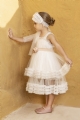βαπτιστικό φόρεμα ρούχα κορίτσι baby bloom τούλινο με ουρά διαφάνεια : 2