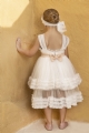 βαπτιστικό φόρεμα ρούχα κορίτσι baby bloom τούλινο με ουρά διαφάνεια : 3