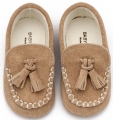 babywalker βαπτιστικό παπούτσι αγκαλιάς βρεφικό αγόρι Μοκασίνι μπεζ 1130 : 2