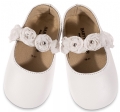 βαπτιστικά παπούτσια αγκαλίας για κορίτσι λευκό γοβάκι λουλούδια : 2