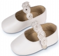 βαπτιστικά παπούτσια αγκαλίας για κορίτσι λευκό γοβάκι λουλούδια : 3