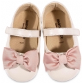 βαπτιστικά παπούτσια κορίτσι αγκαλιάς φιογκάκι ροζ babywalker : 2